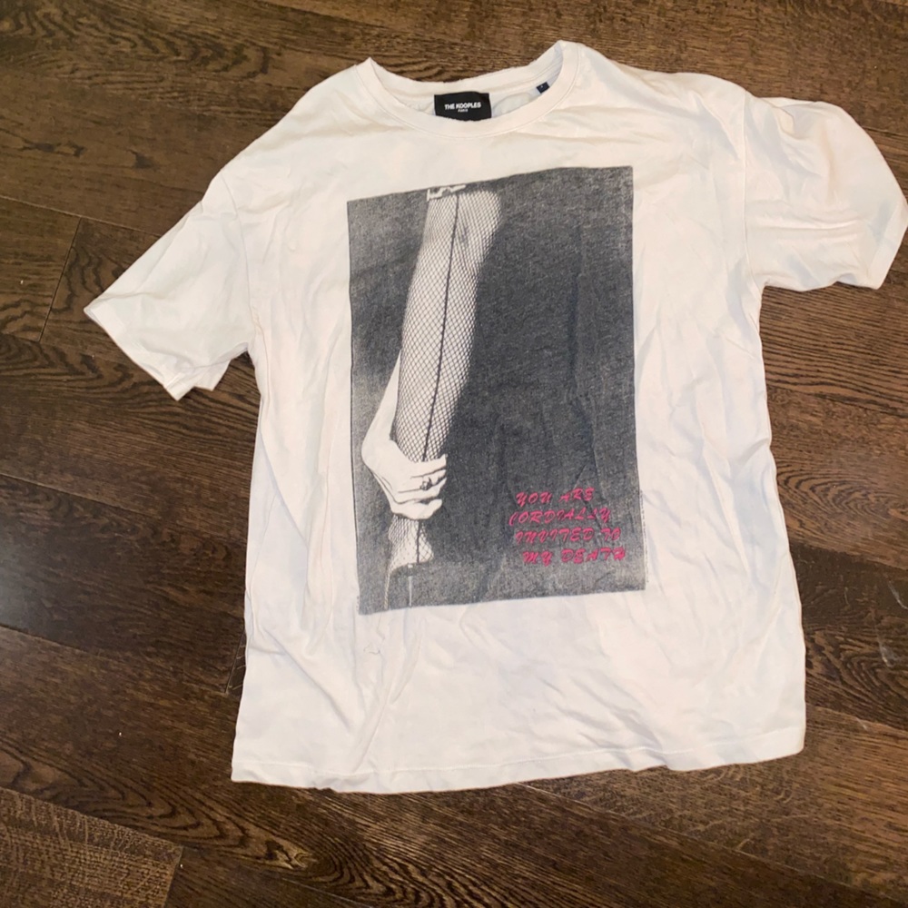 Oversized White Graphic Tee from The Kooples